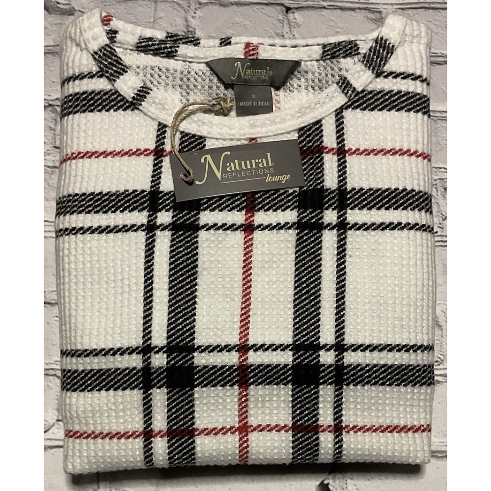 Natural Reflections Cabela's Bass Pro Ladies Plaid Waffle Long Sleeve Top Sm NWT - Picture 2 of 6